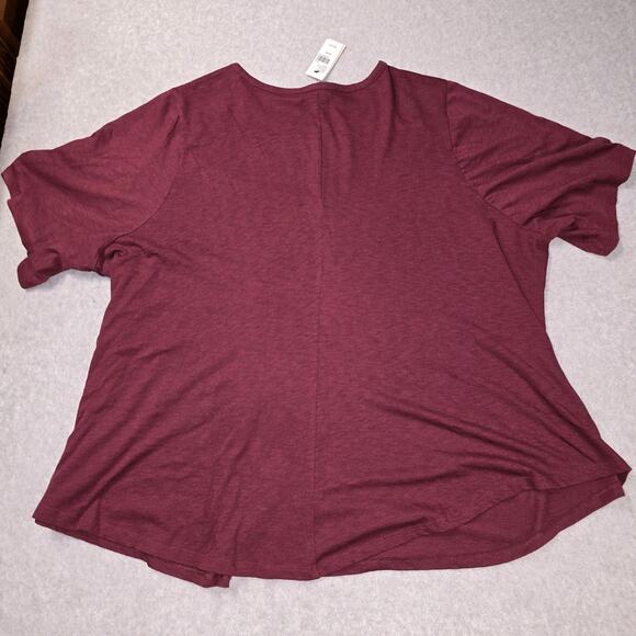 Lane Bryant Swing Collection 26/28 4X Burgundy Lace Top NWT Curvy Summer Spring - Picture 3 of 8